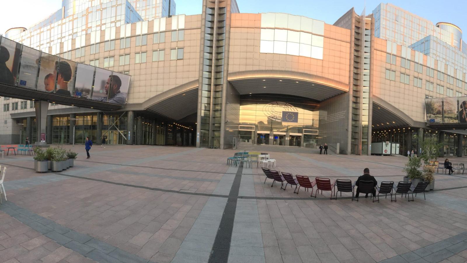 Platz vor dem Europäischen Parlament in Brüssel
