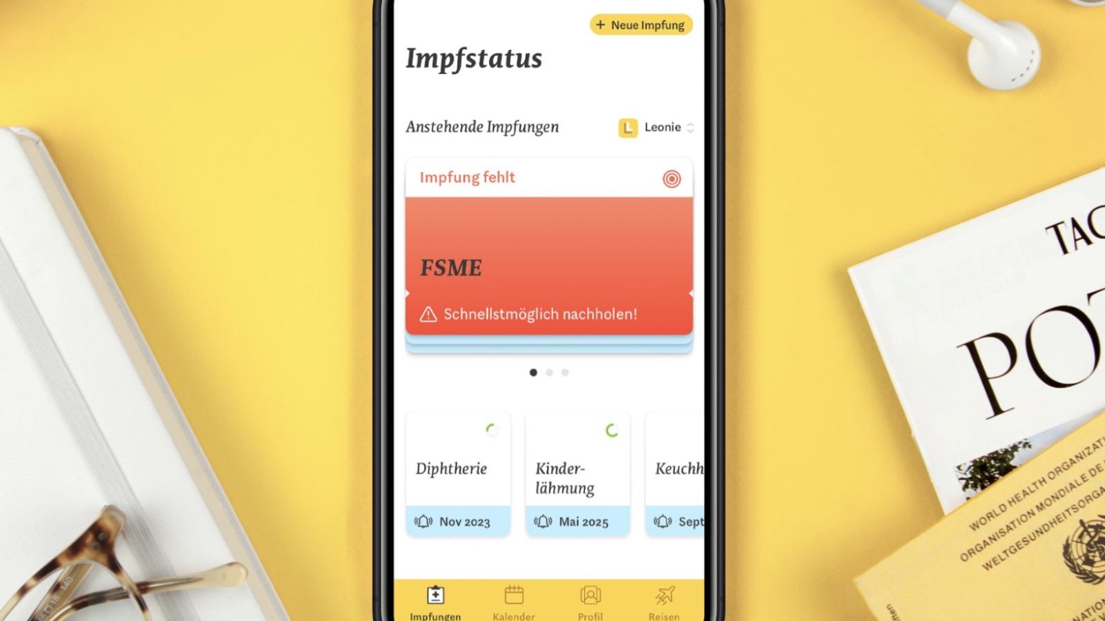 Design einer App für einen digitalen Impfpass auf dem Smartphone