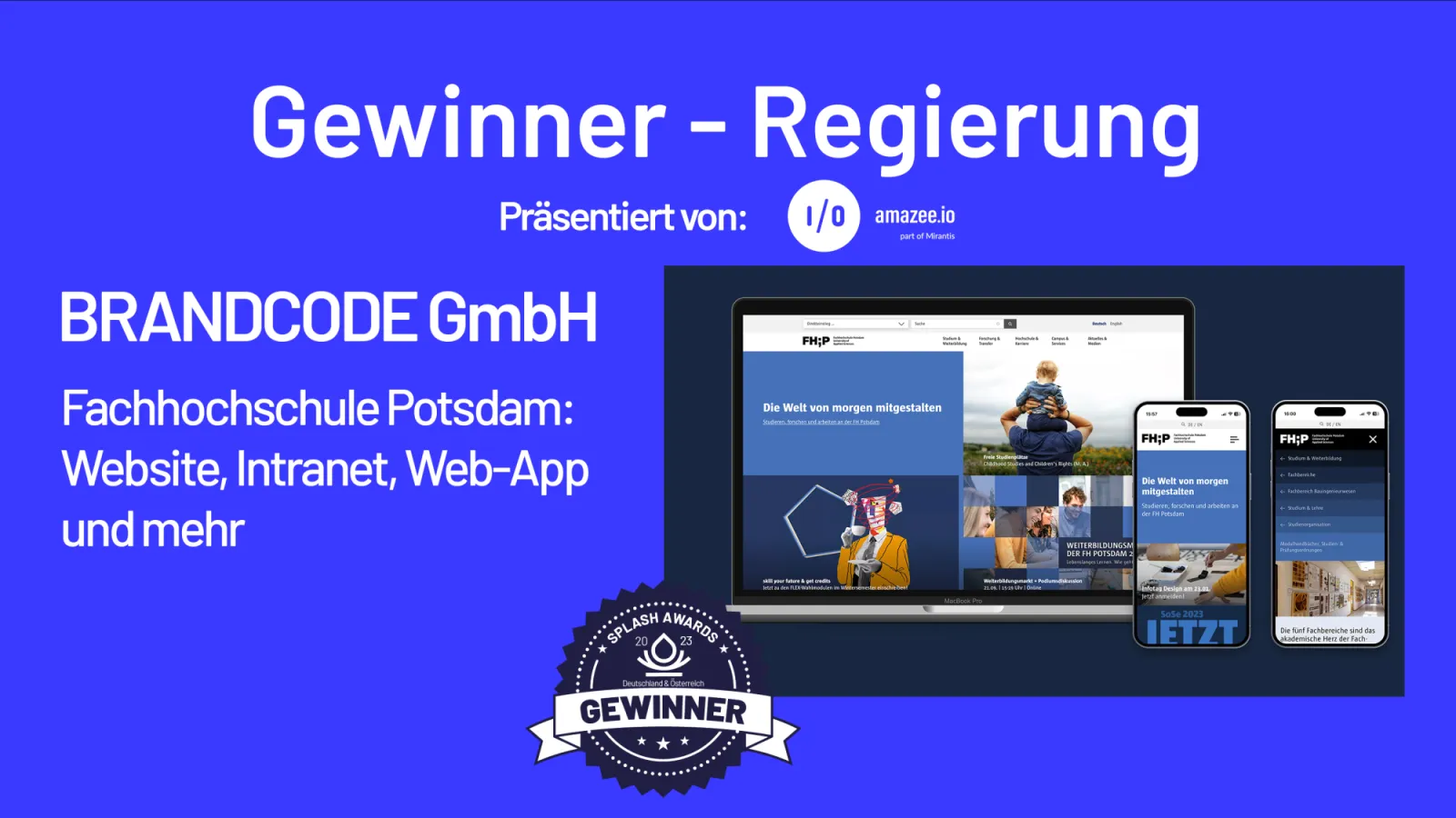 Auszeichnung für Agentur BRANDCODE: FHP-Website als eines der besten Drupal Projekte in Deutschland und Österreich ausgezeichnet