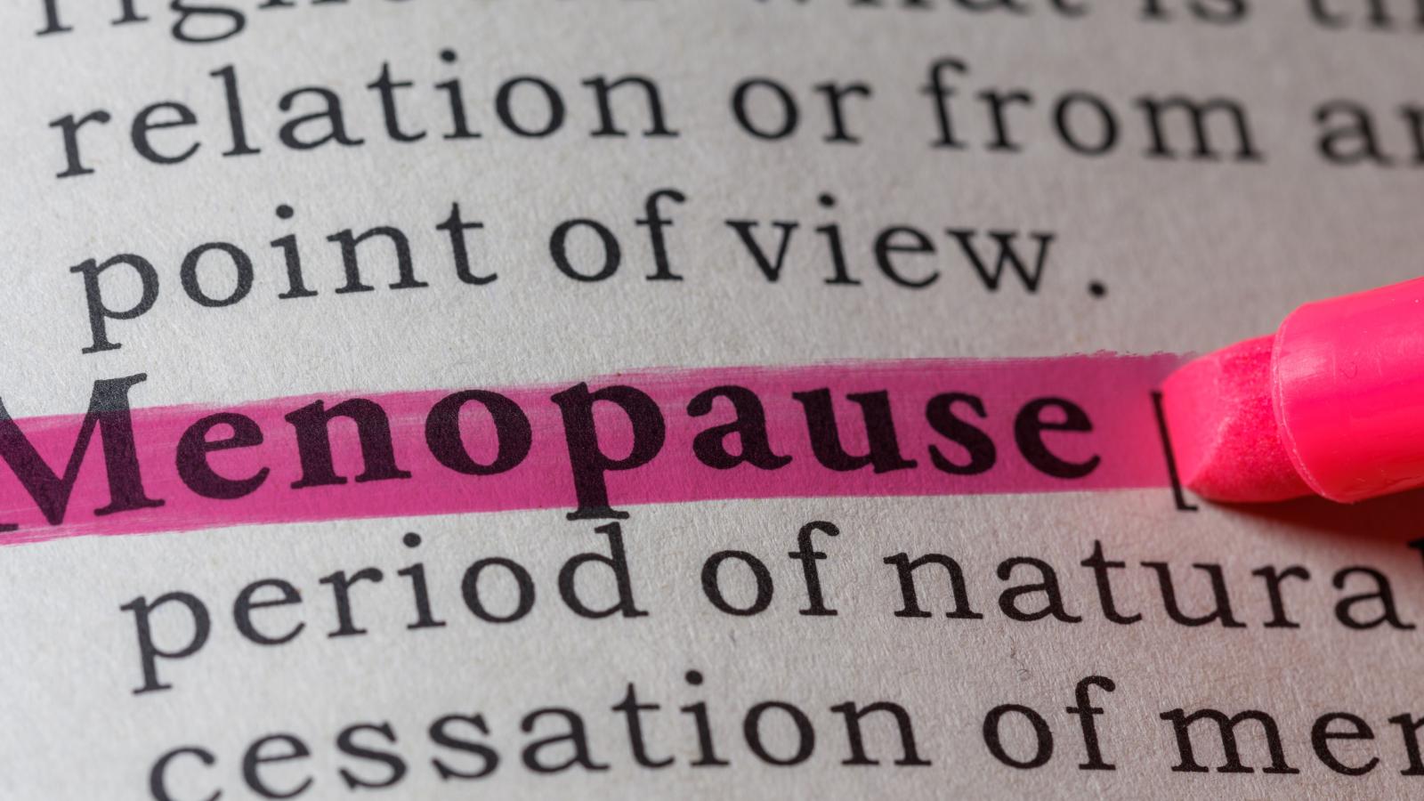 Definition Menopause in Lexikon unterstrichen