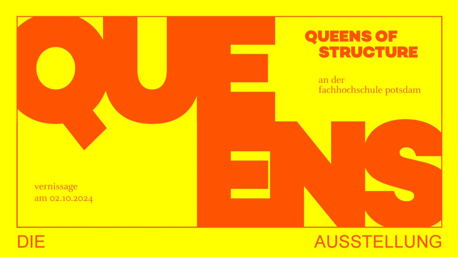 Titel der Ausstellung als Schriftbild