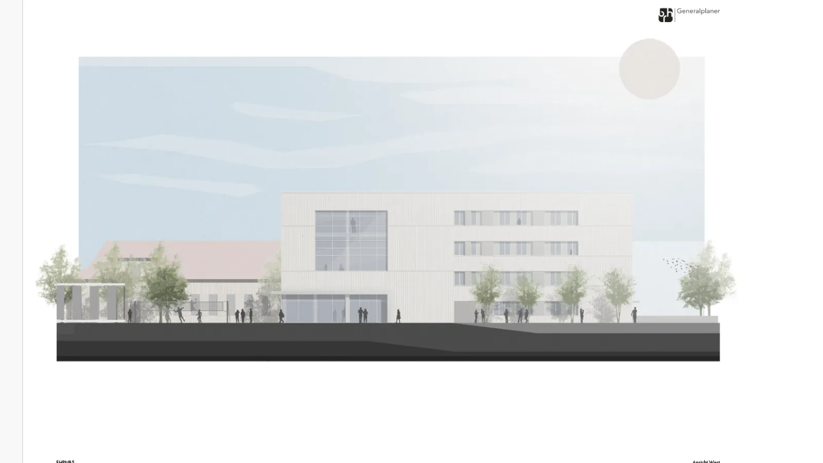 Bauplan Entwurf des Neubau V