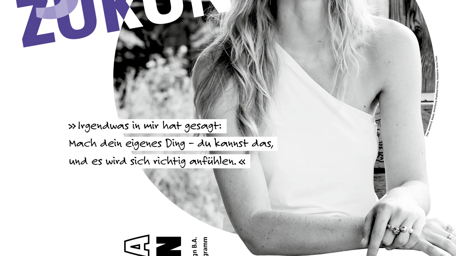 Plakatserie macht.ZUKUNFT. - Gründungsservice 360° ZUKUNFT – Luisa Reissmann