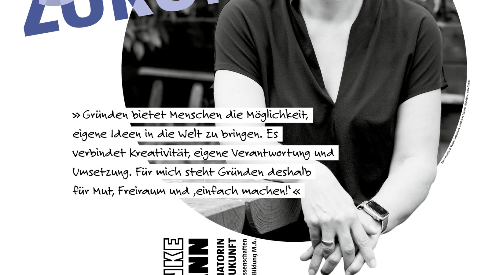 Plakatserie macht.ZUKUNFT. - Gründungsservice 360° ZUKUNFT – Anke Lüers-Salzmann