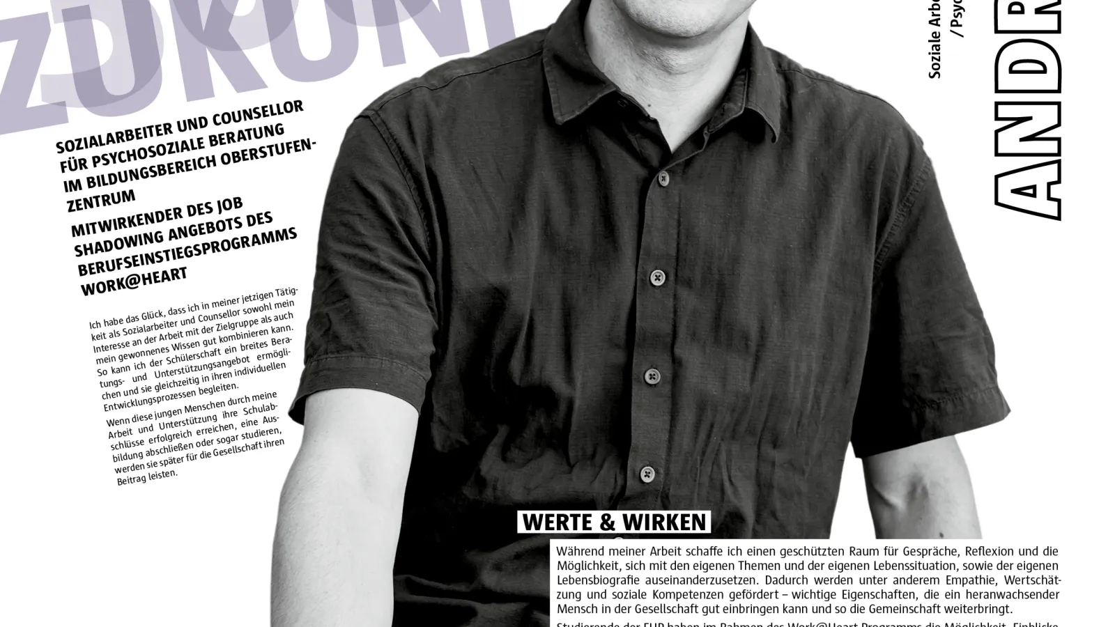 Plakatserie macht.ZUKUNFT. - Gründungsservice 360° ZUKUNFT – Andrés Lemos