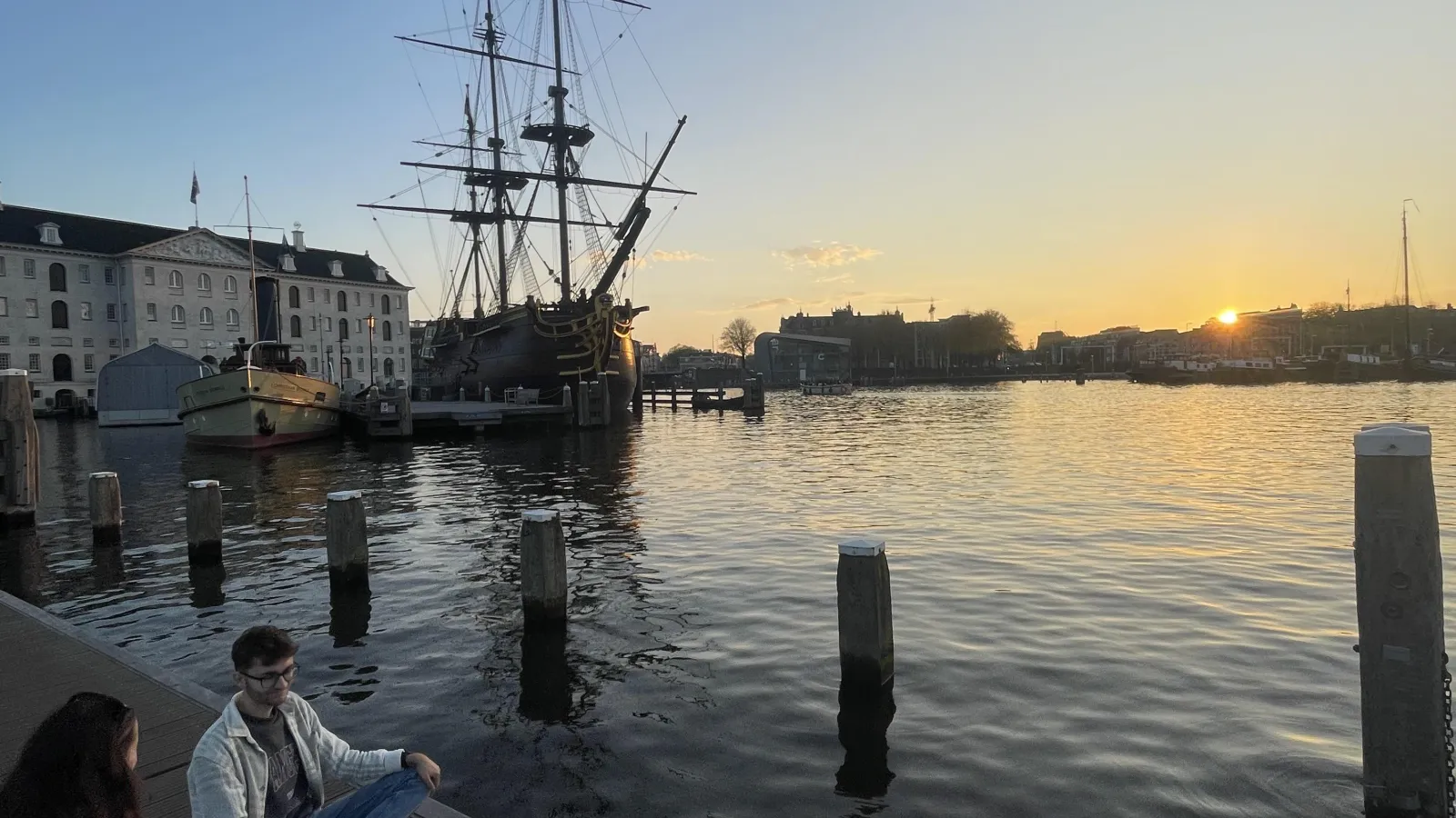 Foto des Hafens in Amsterdam