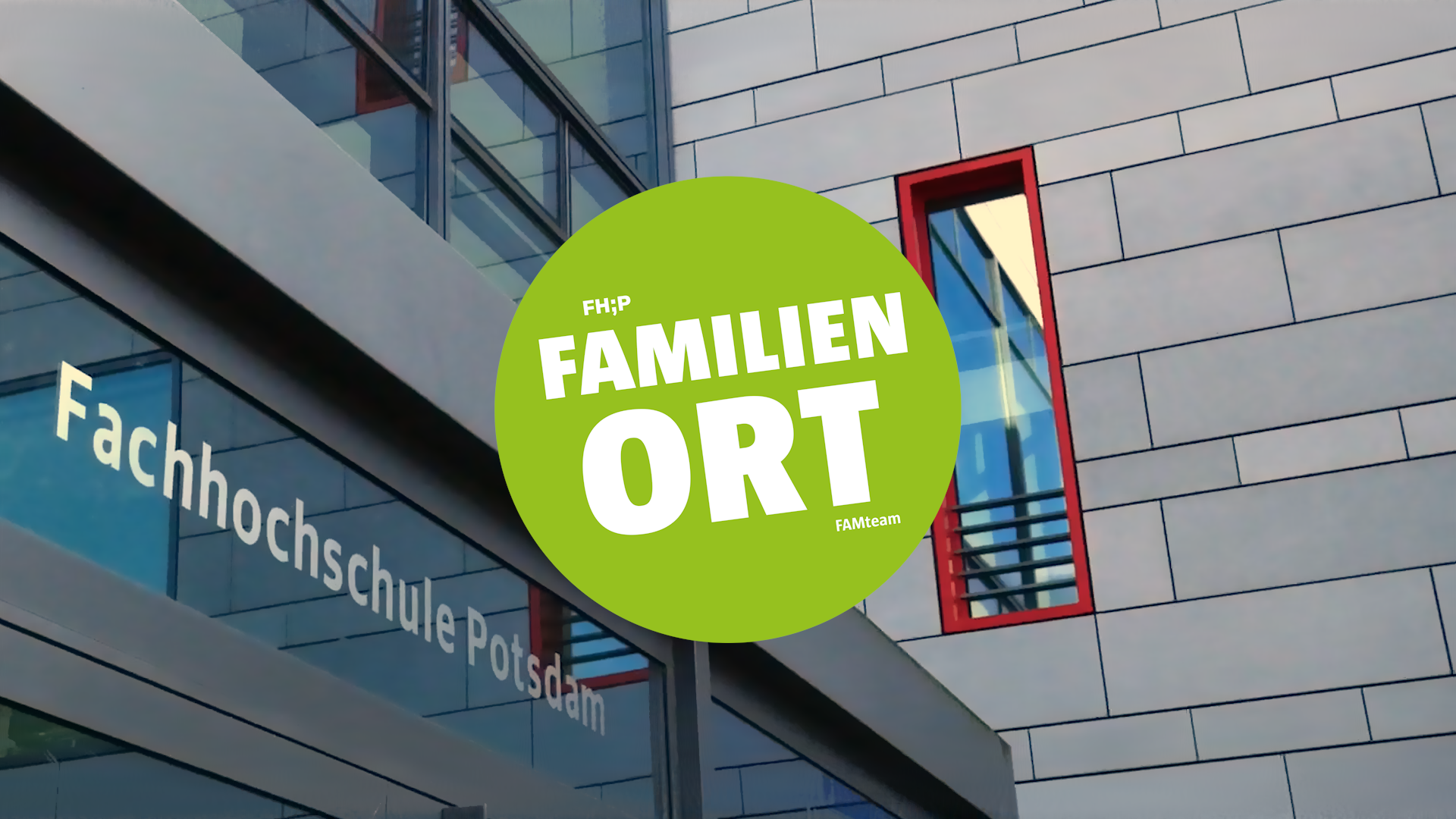 Keyvisual der Landingpage "Fachhochschule Potsdam – Ein Ort für Familien"