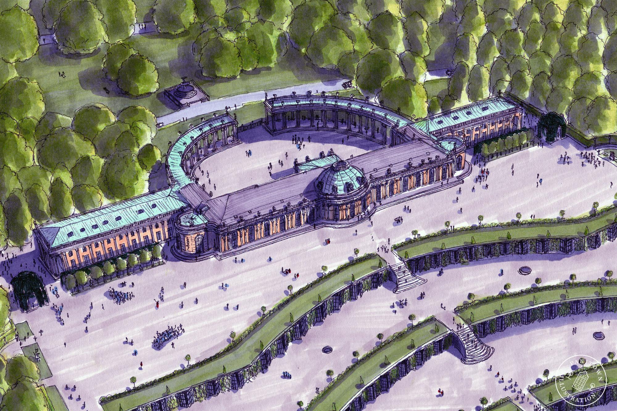 Schloss und Park Sanssouci als Illustration
