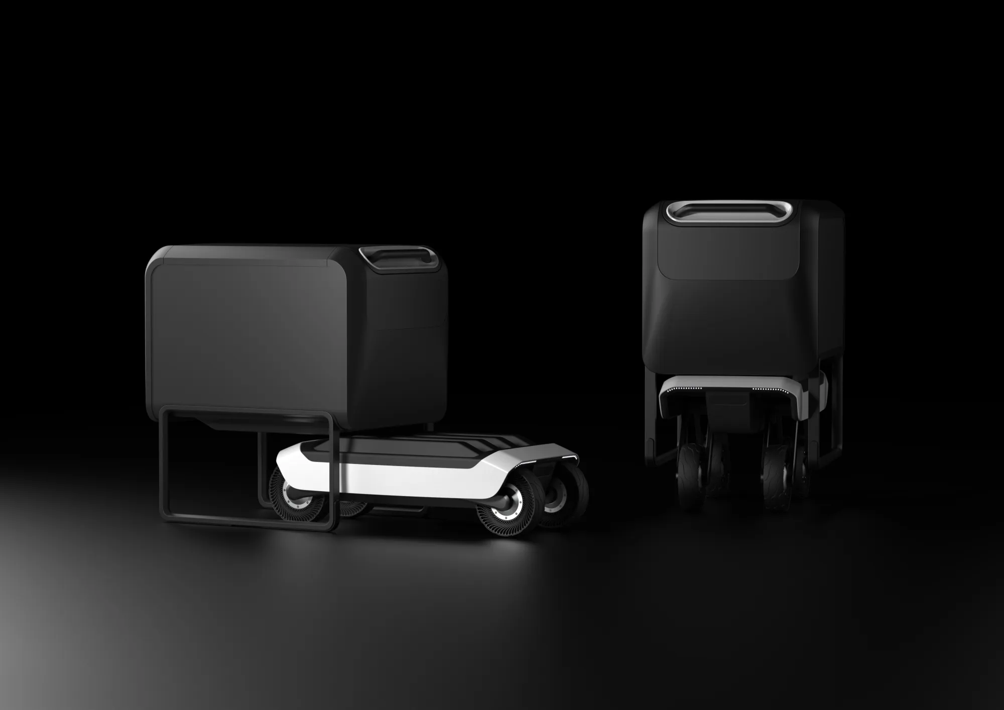 Prototyp eines zukünftigen Warentransportsystems vom Studenten Janis Specks