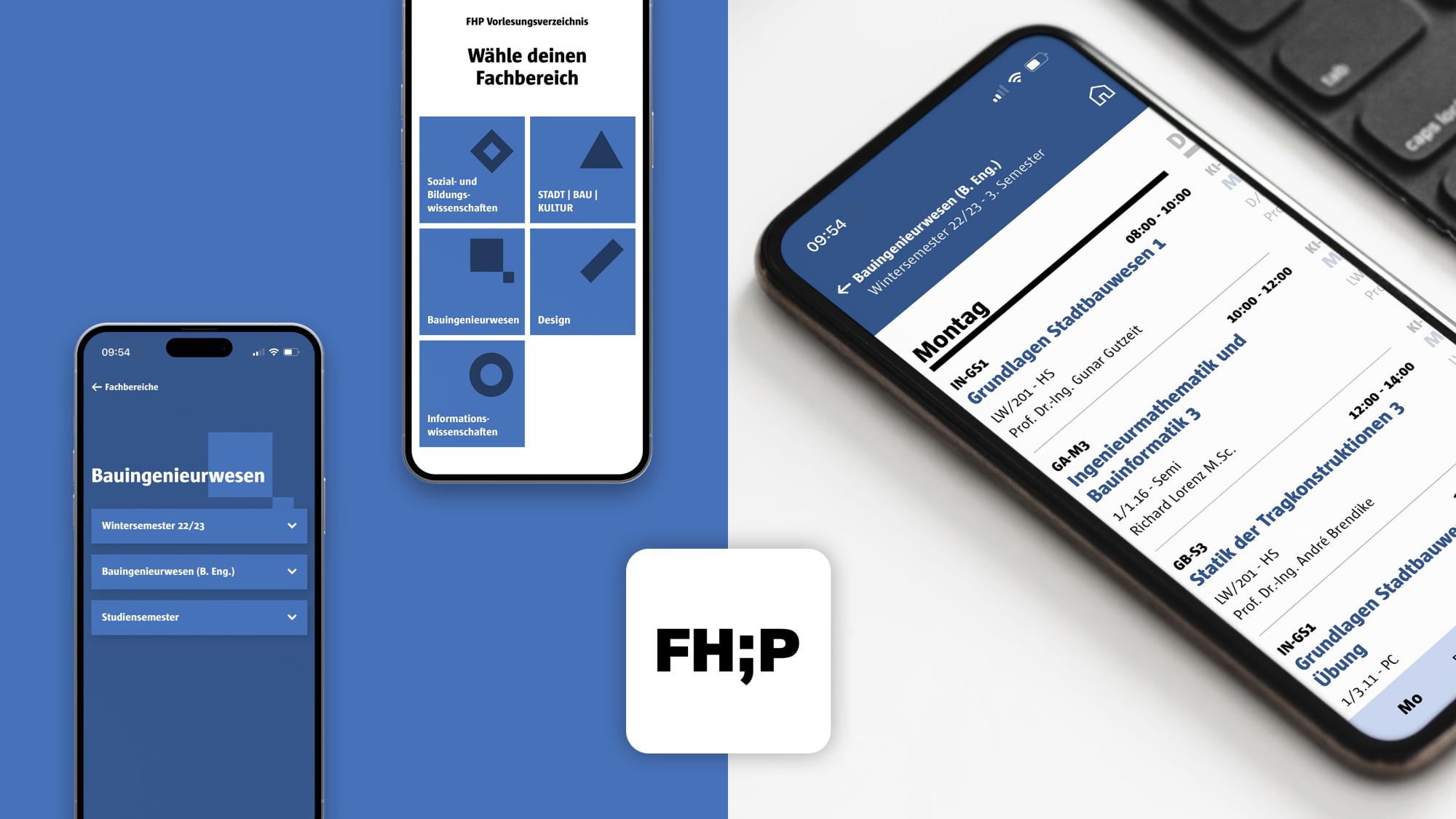 Vorlesungsverzeichnis-App der  FH Potsdam
