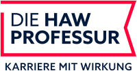Logo Die HAW Professur mit dem Untertitel Karierre mit Wirkung