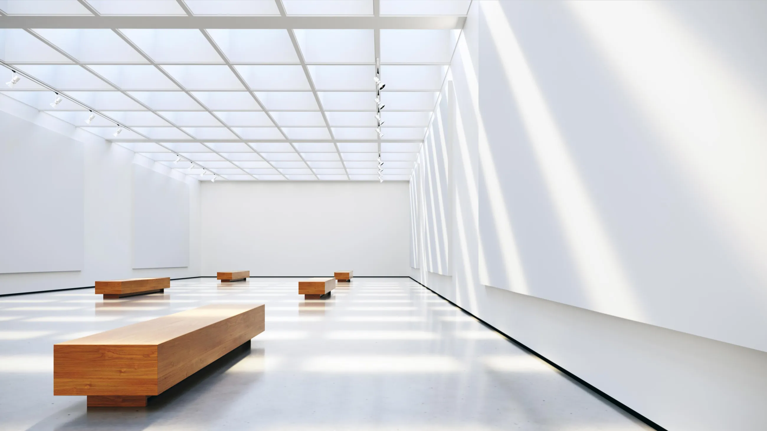 Ausstellung mit leeren Bildern