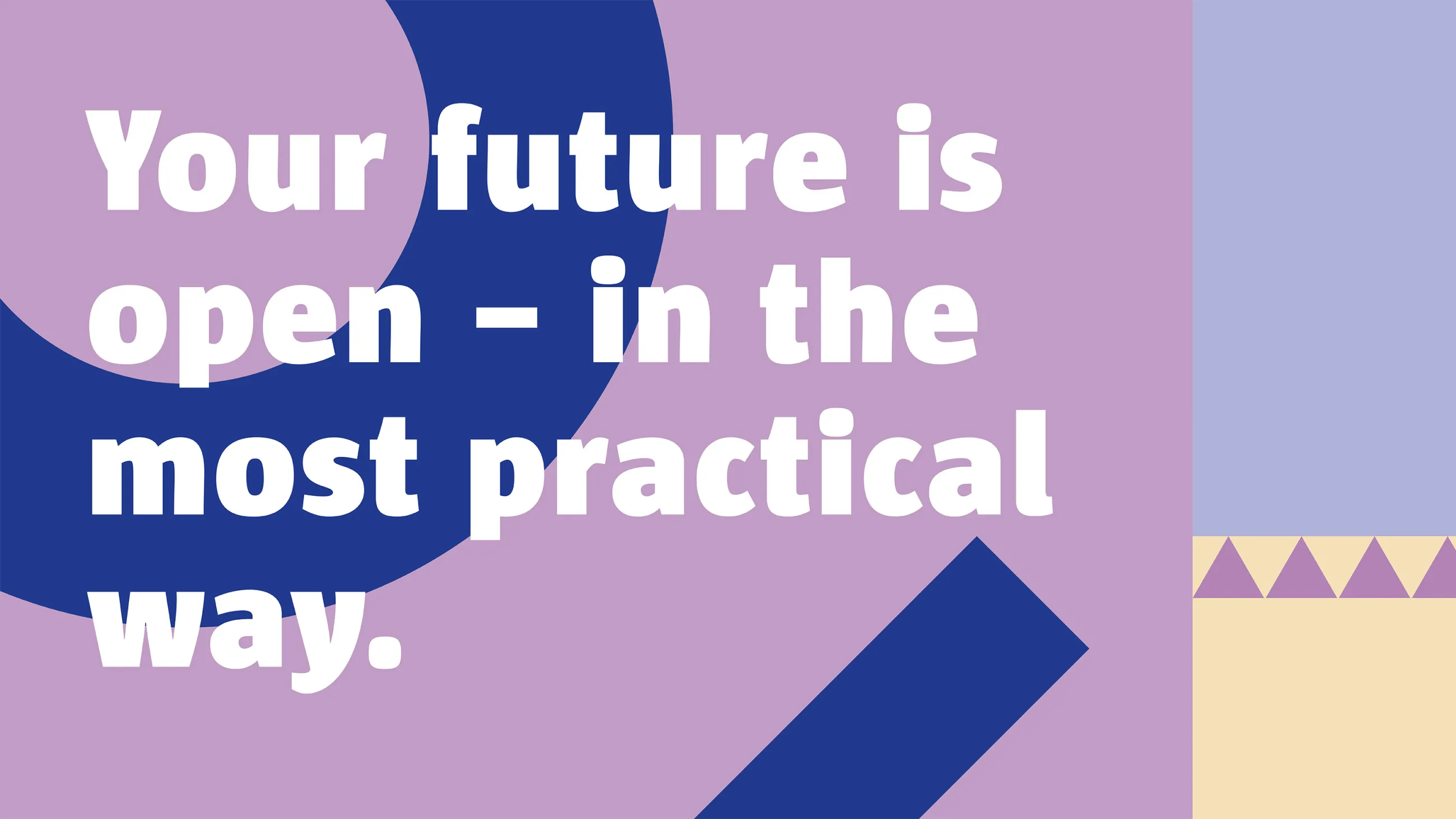 Key visual for the Open Day with department symbols