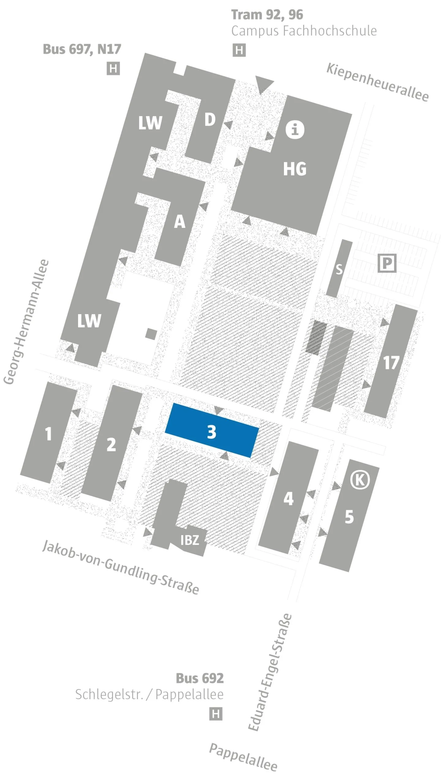 Campusplan Haus 3 