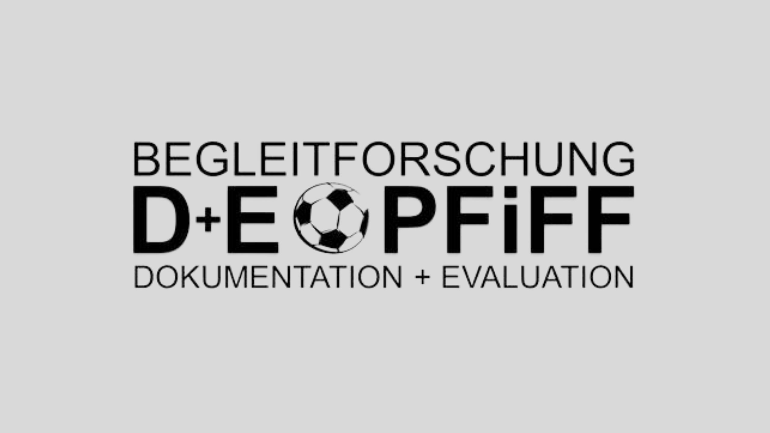 Logo des Forschungsprojekts "Dokumentation + Evaluation zum Pool zur Förderung innovativer Fußball- und Fankultur"