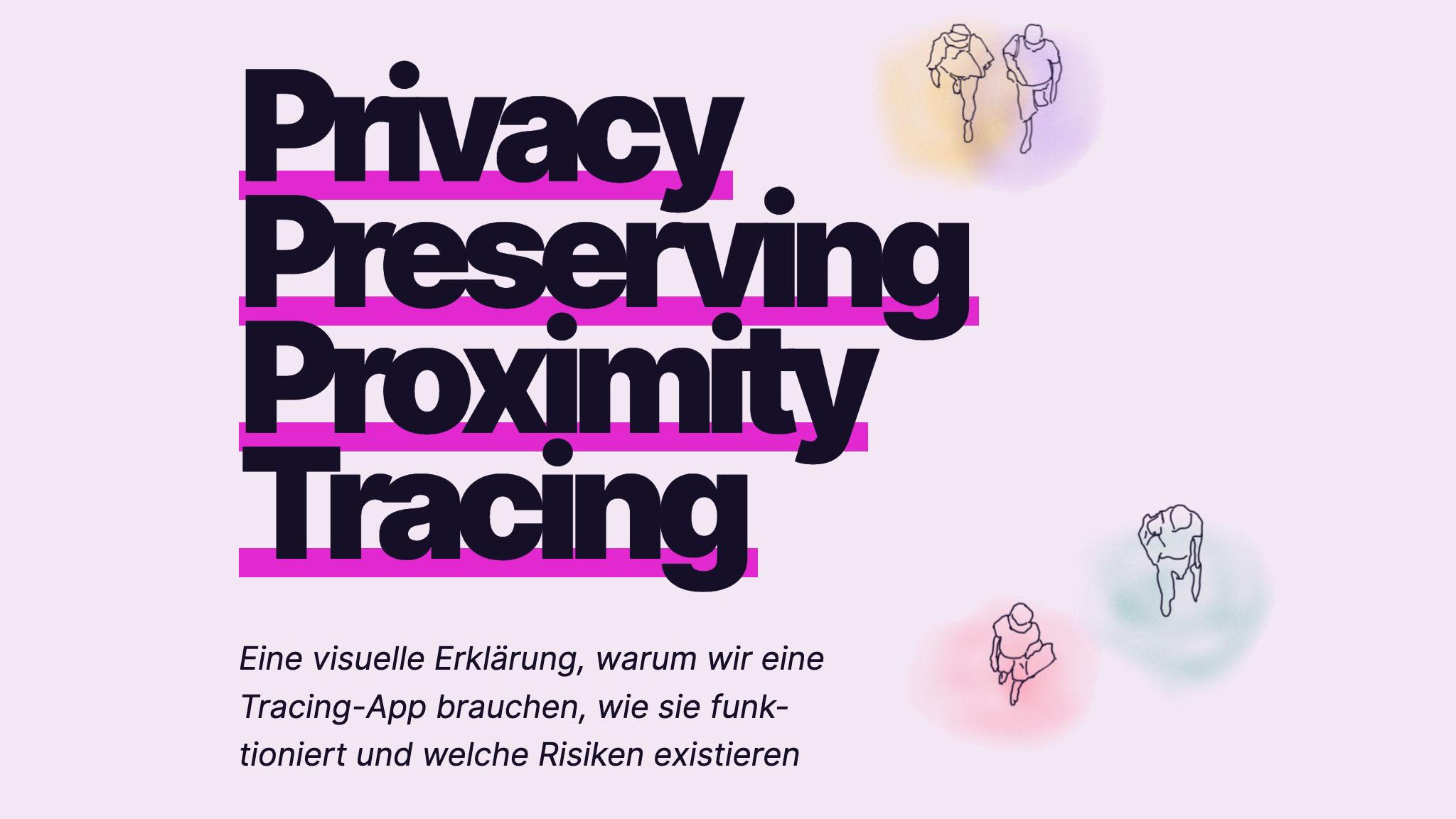 Projektvisualisierung "Privacy Preserving Proximity Tracing"