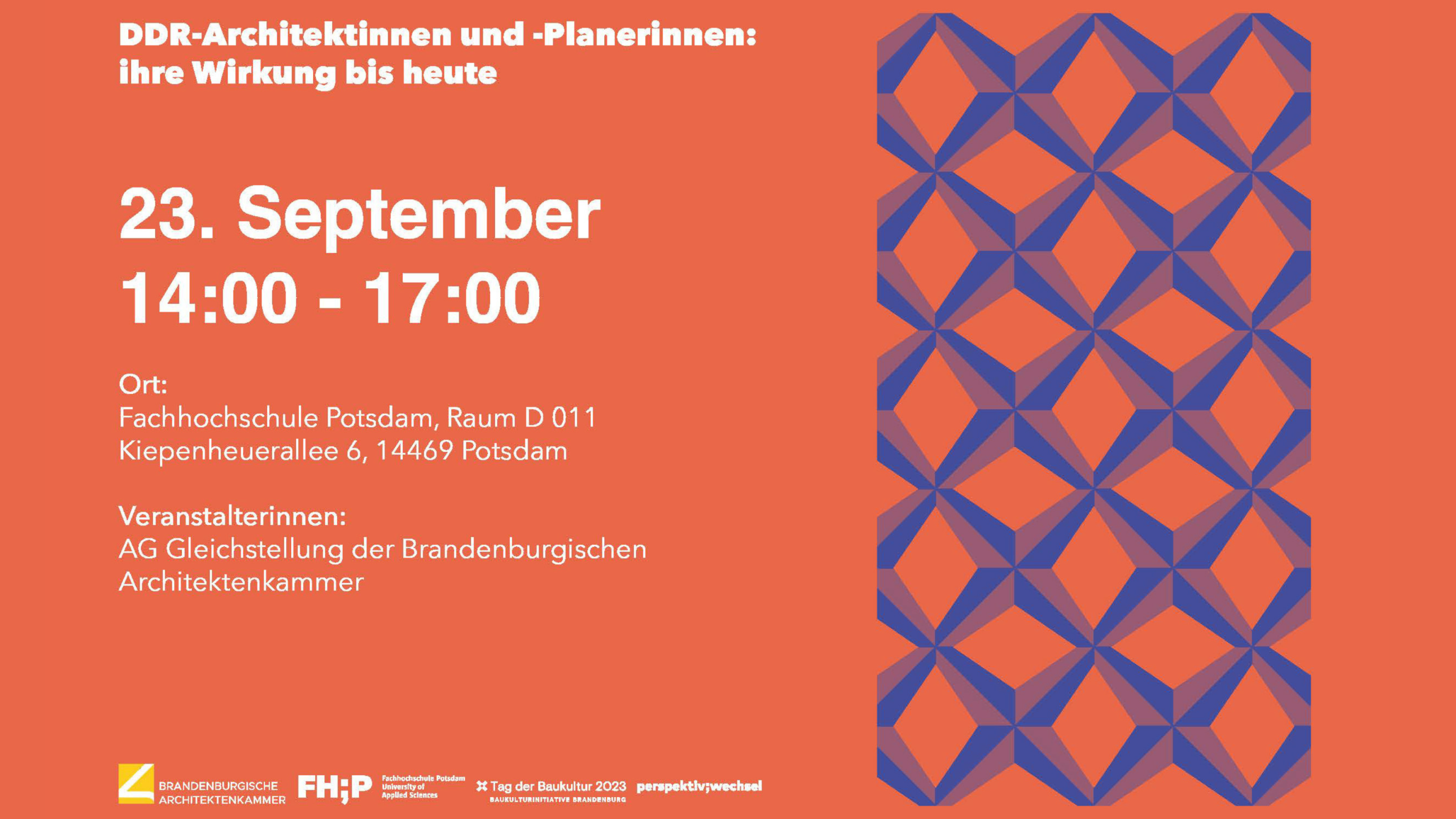 Visual zum Event DDR-Architektinnen und -Planerinnen