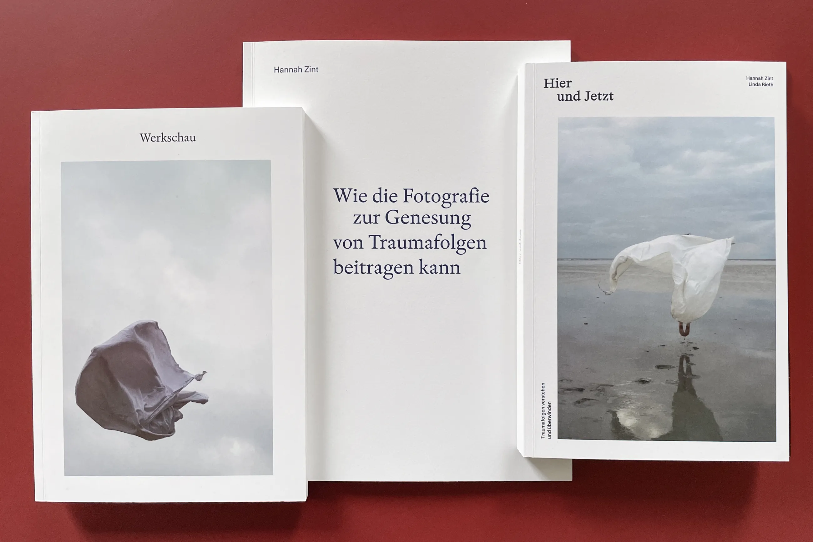 Drei Buchcover von vorne, zwei davon mit Fotos drauf