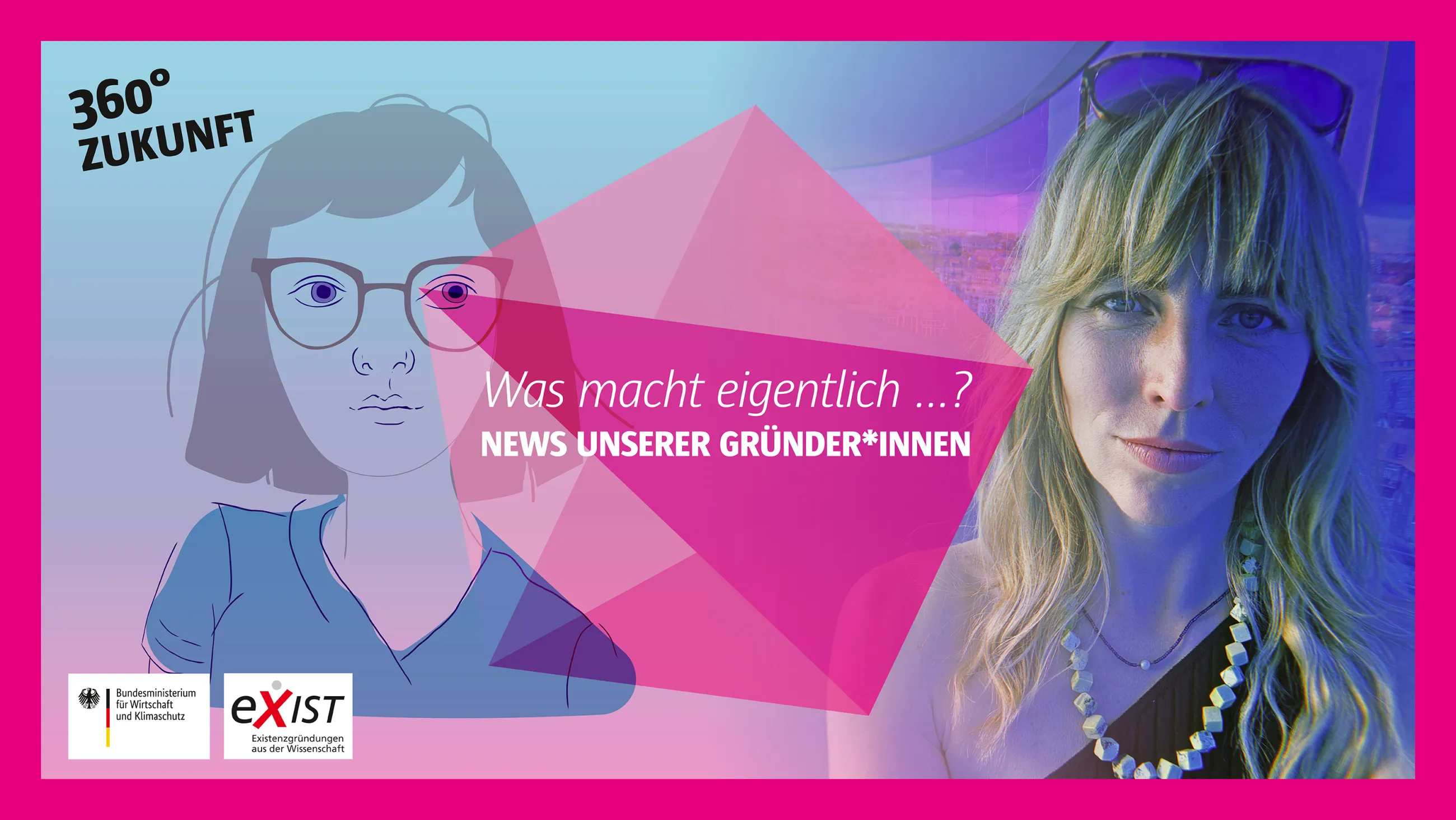 Collage aus TikTok-Illustration und Porträt Luisa Reissmann