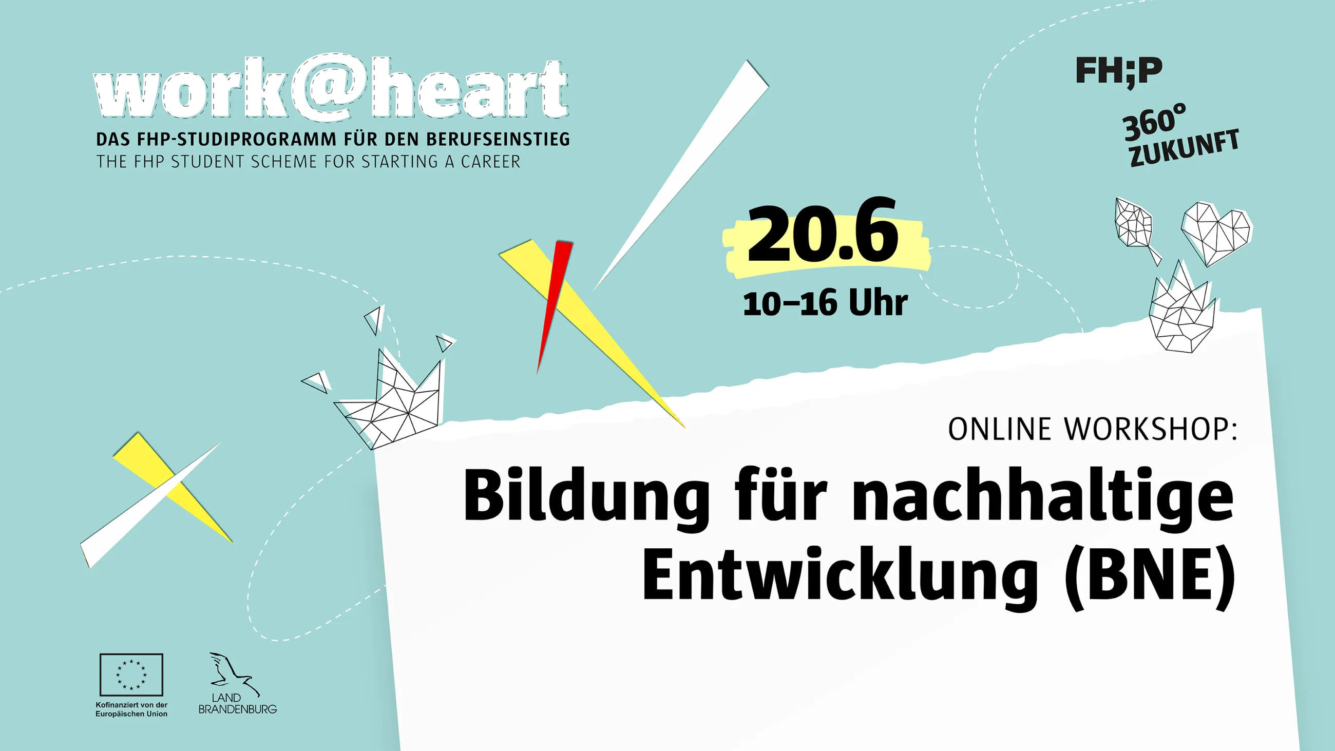 Mix aus Collage und Illustration mit der Aufschrift Titel des Workshops