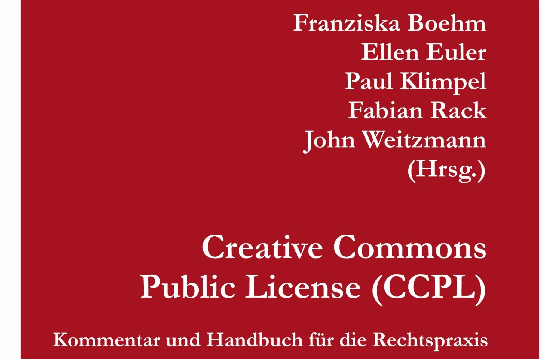 Cover der Veröffentlichung Creative Commons Public License