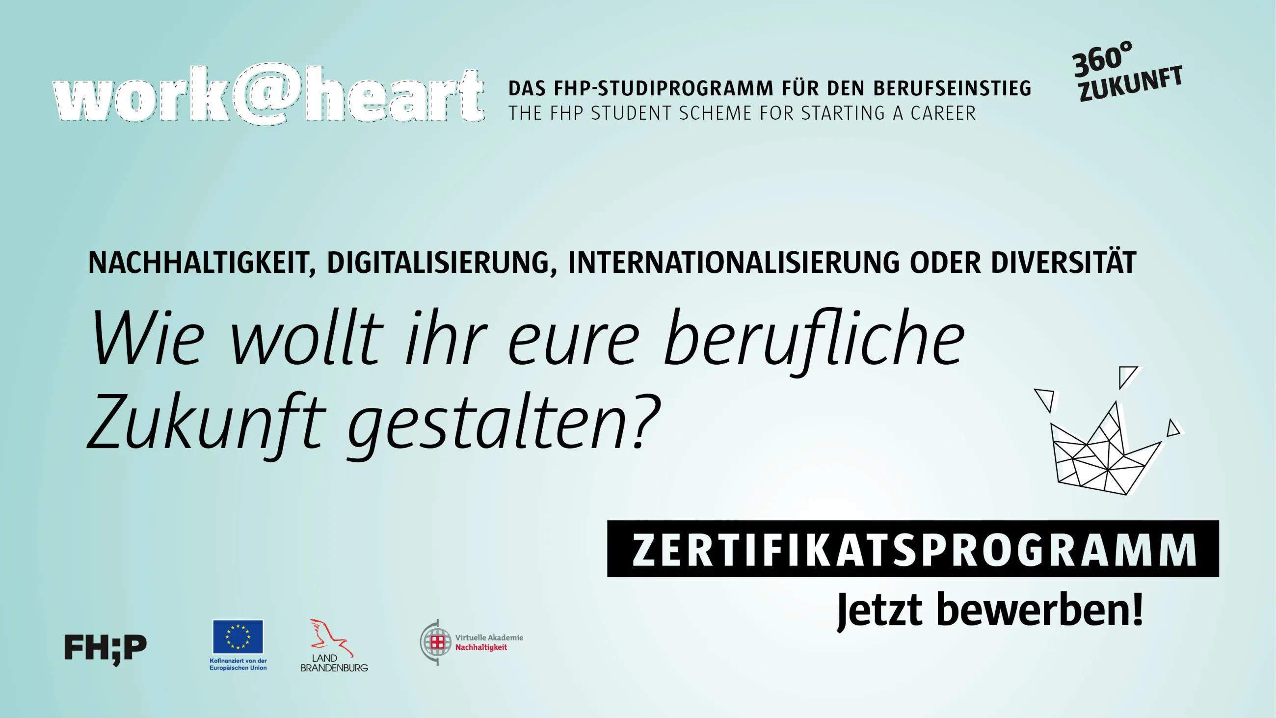 Bild mit Aufschrift: Wie wollt ihr eure berufliche Zukunft gestalten?"