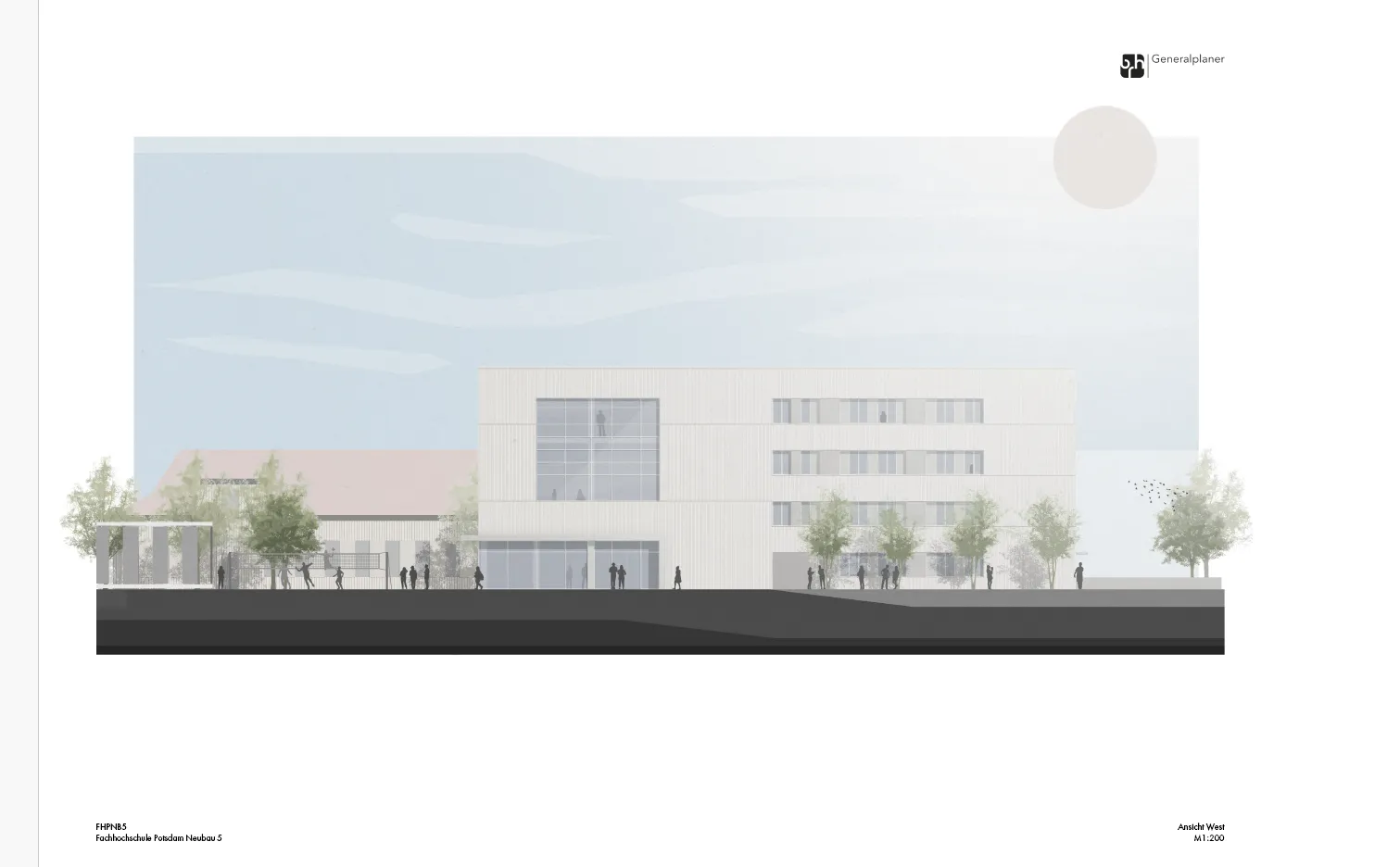 Bauplan Entwurf des Neubau V