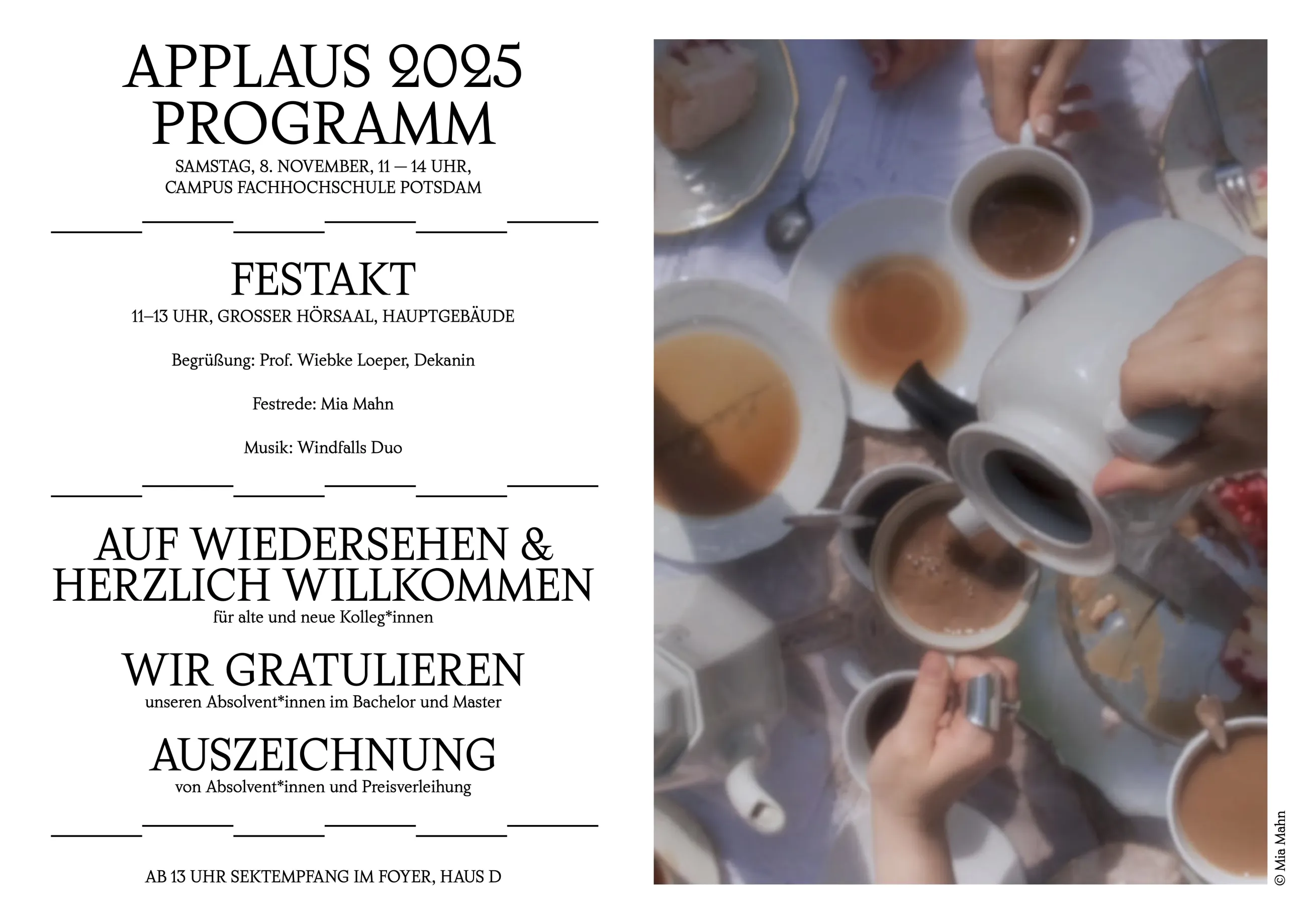 Einladungskarte APPLAUS