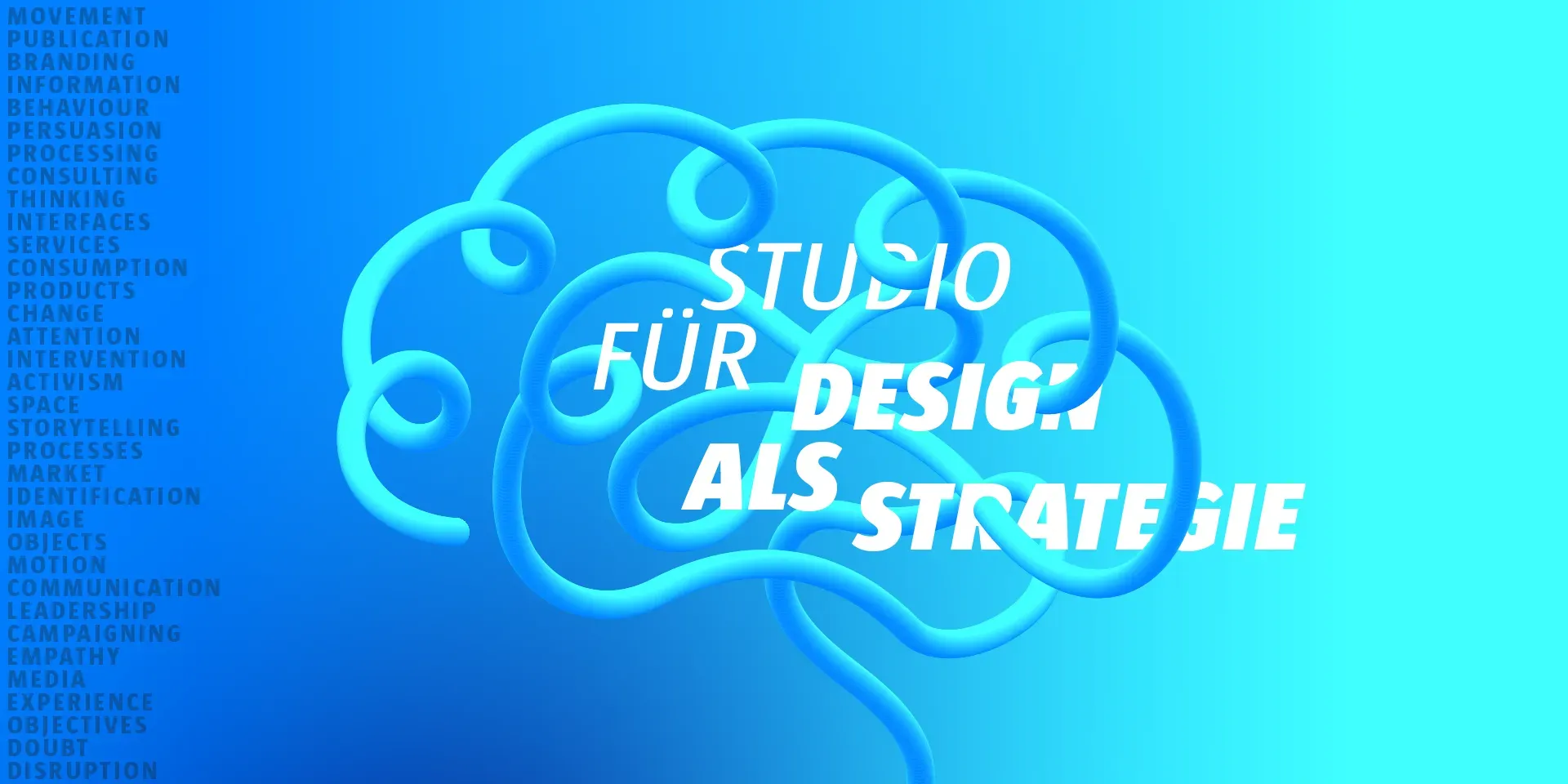Keyvisual MA Studio »Design als Strategie«