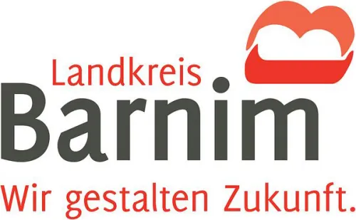 Logo Landkreis Barnim mit Schriftzug "Landkreis Barnim - Wir gestalten Zukunft"