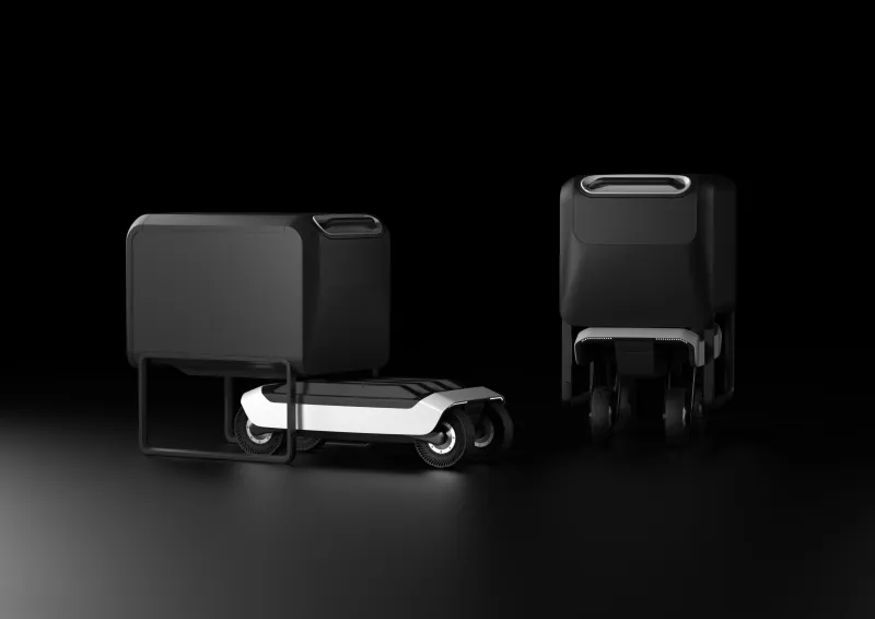 Prototyp eines zukünftigen Warentransportsystems vom Studenten Janis Specks