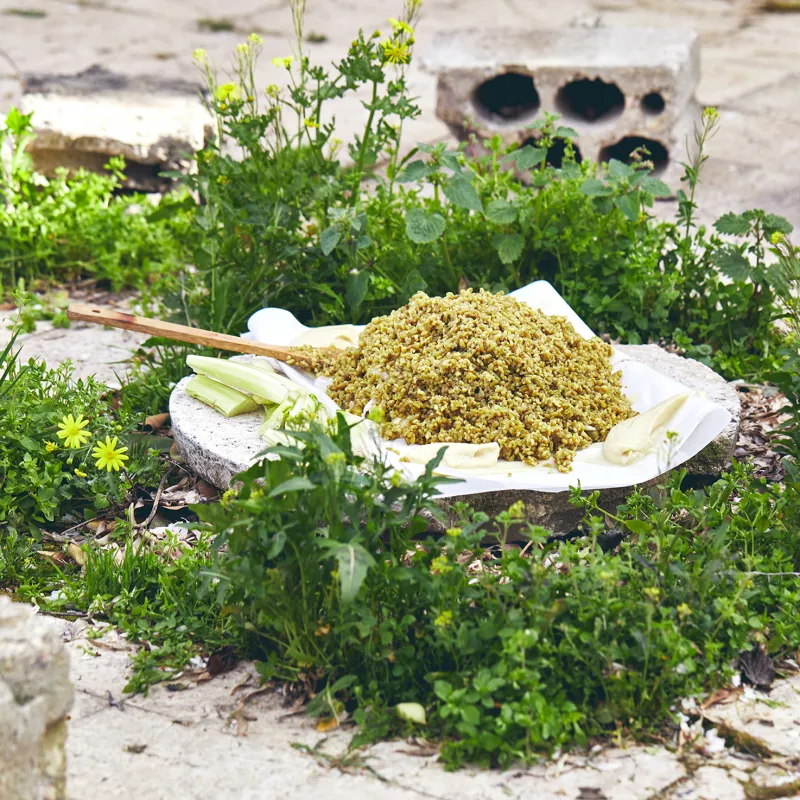Creation von Essen auf einen Teller