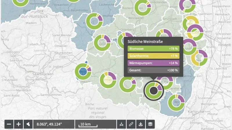 Screenshot des Energieatlas Rheinland-Pfalz