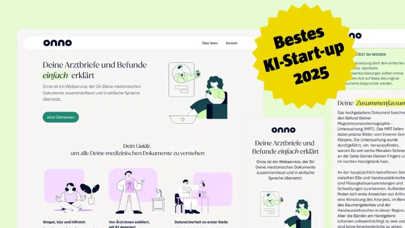 Illustrierte User Interfaces der Ausgründung Onno