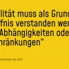 Grafik mit einem Zitat von Florian Walberg: "Mobilität muss als Grundbedürfnis verstanden werden, ohne Abhängigkeiten oder Einschränkungen".