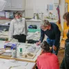 Projektarbeitsbesprechung in der Wandmalerei-Werkstatt